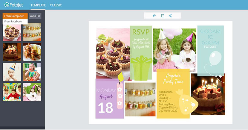 Add and edit birthday photo