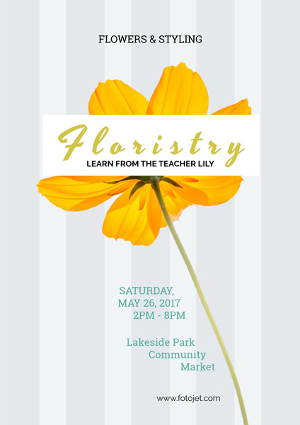 Flower Art Poster Design Template