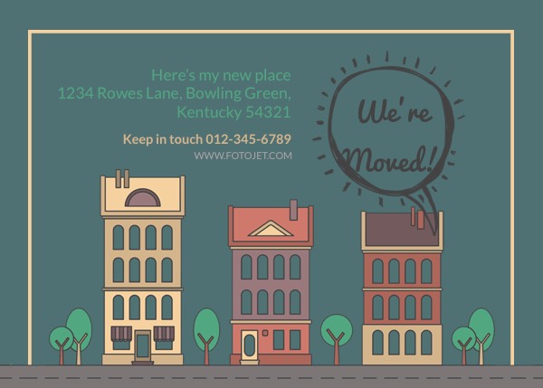 House Change of Address Card Template