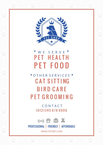 Pet Store Promotional Poster