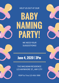 Naming ceremony invitation