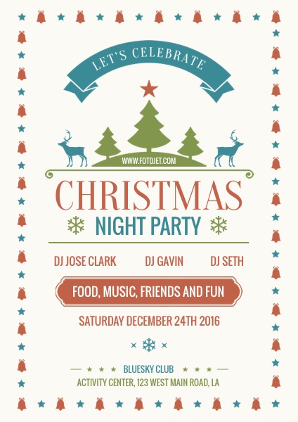 Merry Christmas Party Flyer Template