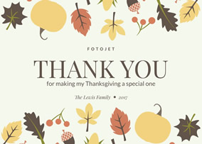 Thanksgiving thank you card